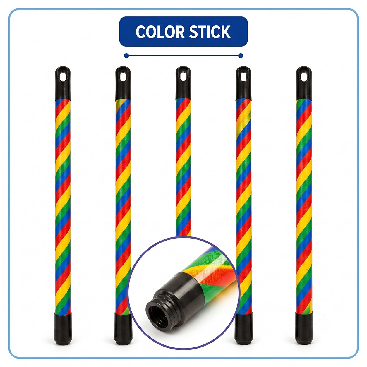 Color Mop Handle (Threaded)